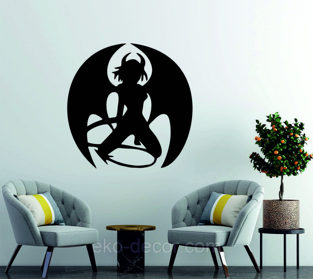 Декоративное настенное Панно «Дьяволица», Декор на стену 90*90 см, Черный Киев - изображение 7