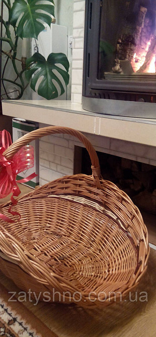 Плетеная корзина под камин середняя Киев - изображение 2