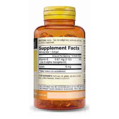 Антиоксидант Mason Natural Лютеин 6мг, Lutein, 60 гелевых капсул (MAV13665) Винница