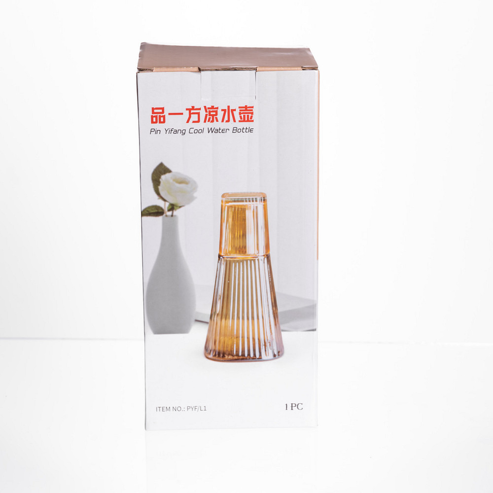 Глечик 1 літр зі склянкою 1 шт по 200 мл Прозорий HP-19-PYF-1 Київ - фото 4