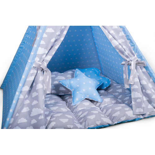 Вігвам Хатка комплект Хмари з м'яким килимком — Великий 150*150 см Київ