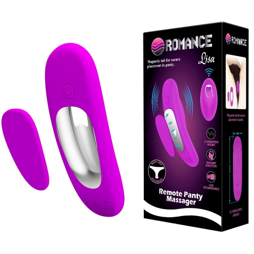 Вибратор в трусики BAILE Romance Lisa, фиолетовый, 9.5 х 3 см Sex Aura Киев - изображение 1
