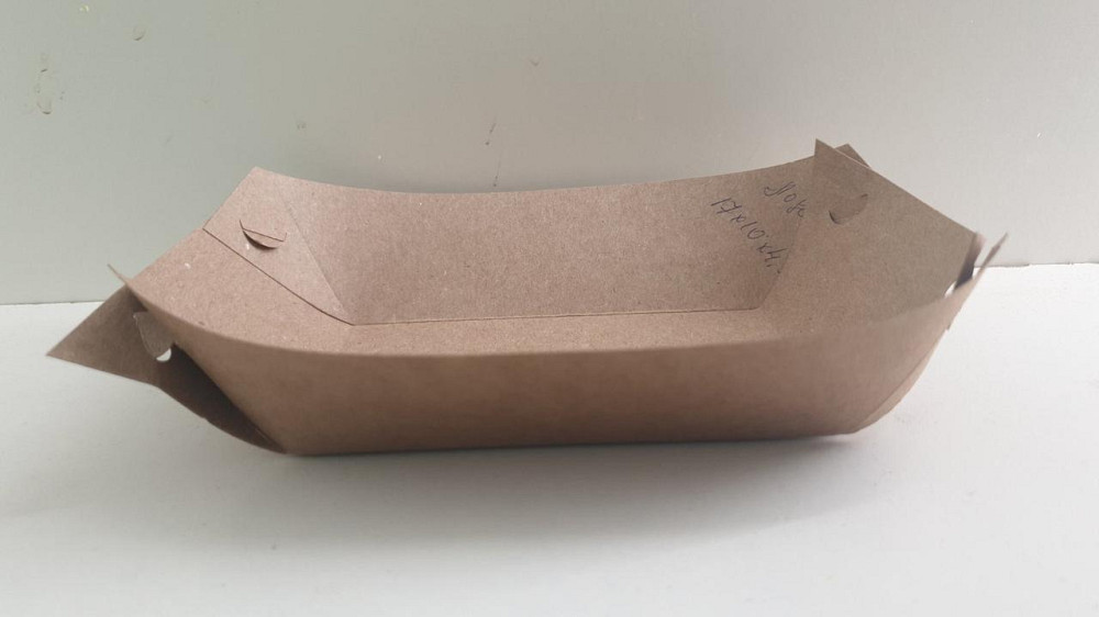 Тарілка-човник крафт без збирання без ламінації 170*100*40 (100 шт.) Харків - фото 3