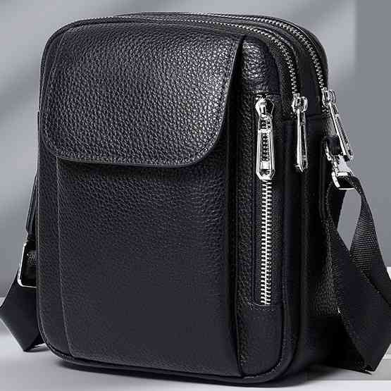 Чорна чоловіча шкіряна сумка через плече Bexhill Київ