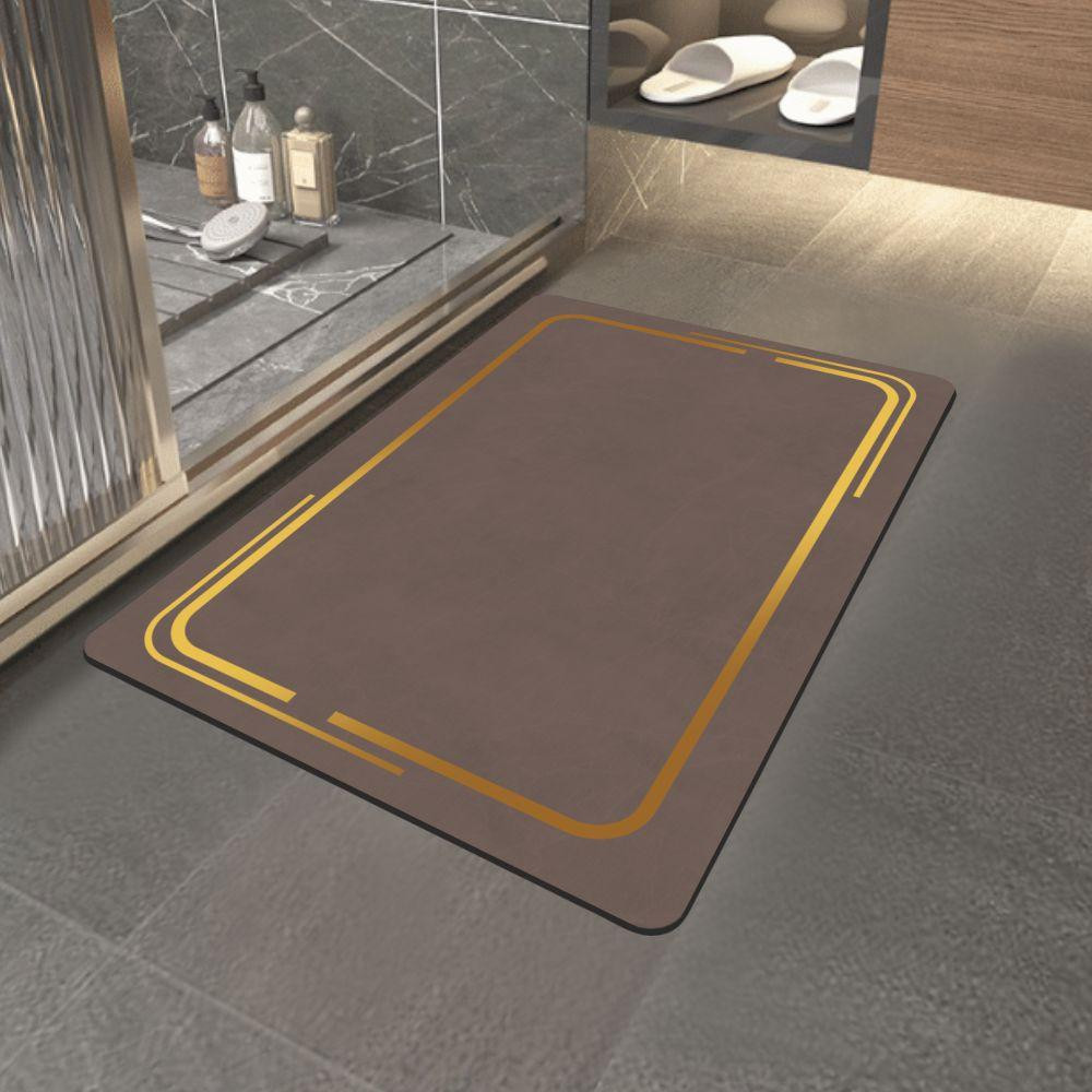 Суперпоглинаючий Діатомітовий Килимок Aquarius для ванної 40 х 60 см Коричневий Мармур Буча - фото 1