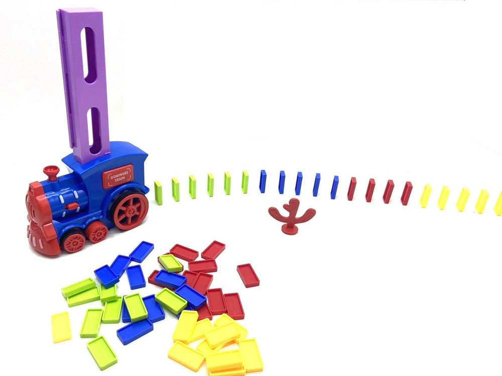 Потяг доміно TK Group викладає доміно підсвічування звуки Синій з фіолетовим (24043) Чернігів - фото 1