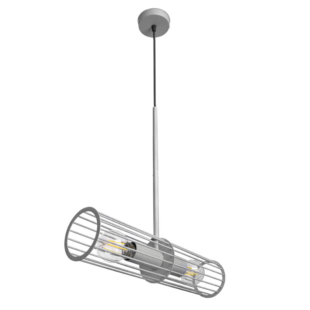 Світильник підвісний у лофт стилі MSK Electric Malta під лампу Е27 MR 1041 GR сірий муар Київ - фото 2