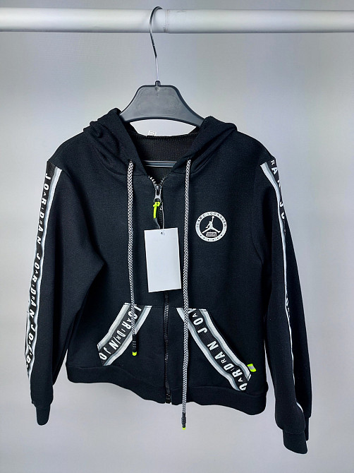 Детский  спортивный костюм  для мальчика двунитка на весну в черном цвете 116,128 Николаев - изображение 5