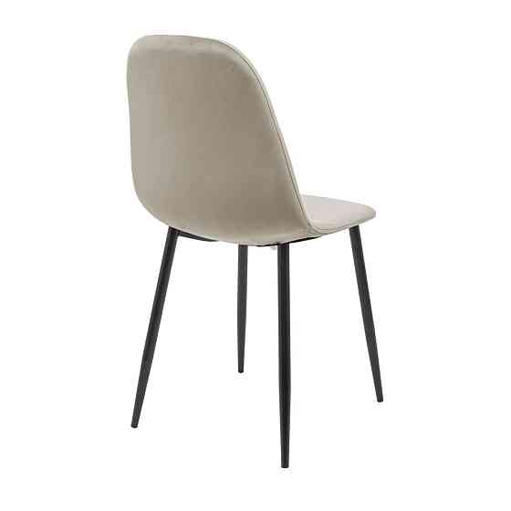 Стілець крісло м'який MacaoDesign U Jasmine 21 чорні ніжки Світло-бежевий Київ