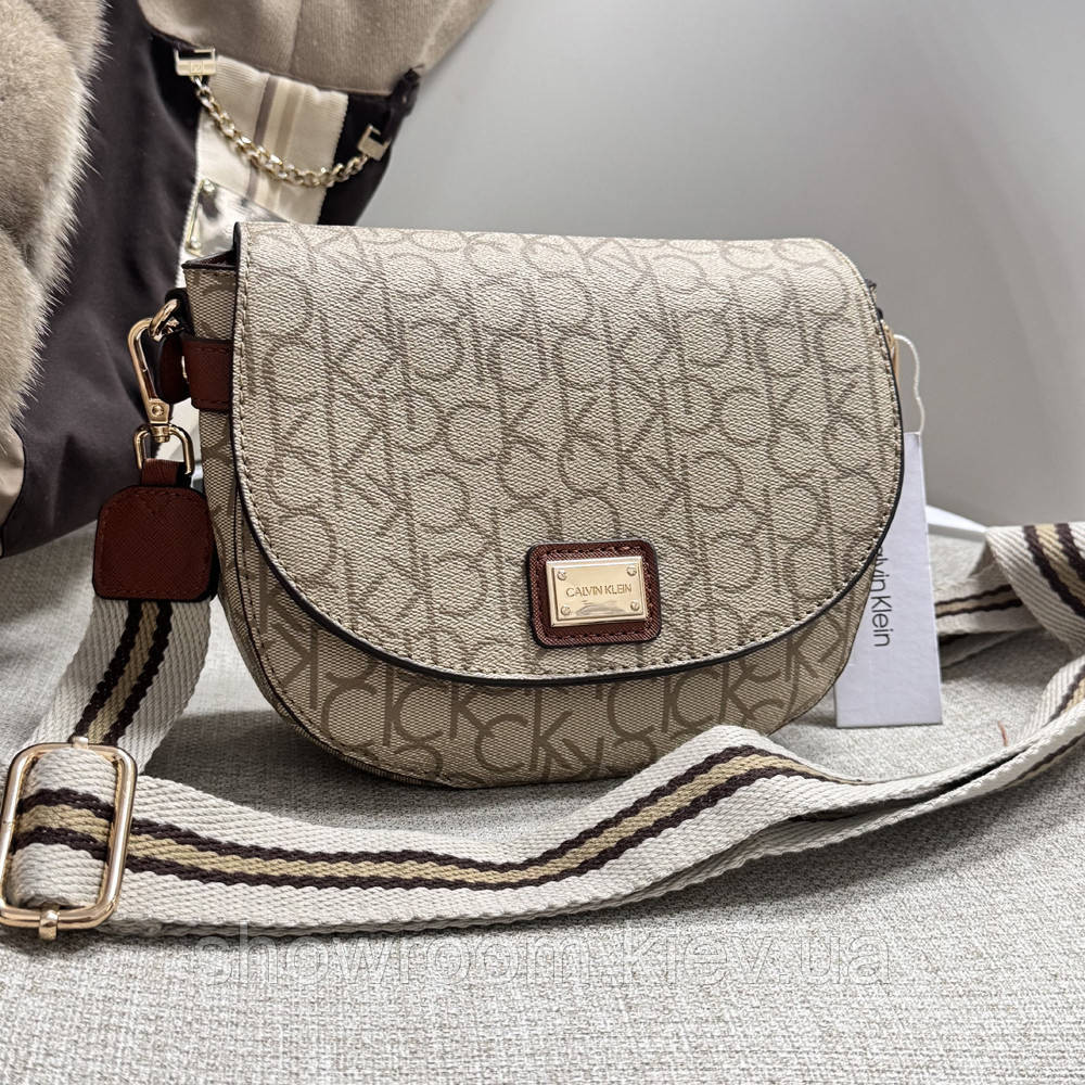 Невелика жіноча сумочка на плече Ck K6071 beige Київ - фото 8