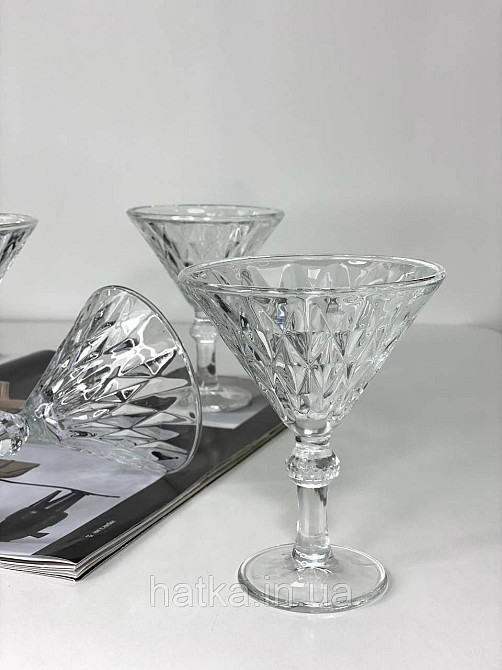 Набір келихів креманок 6 шт "Елізіум" 200 мл 102-890 прозорий для дому та ресторану Київ - фото 1