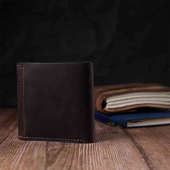 Кошелек для мужчин из матовой натуральной кожи GRANDE PELLE 16810 Коричневый Киев