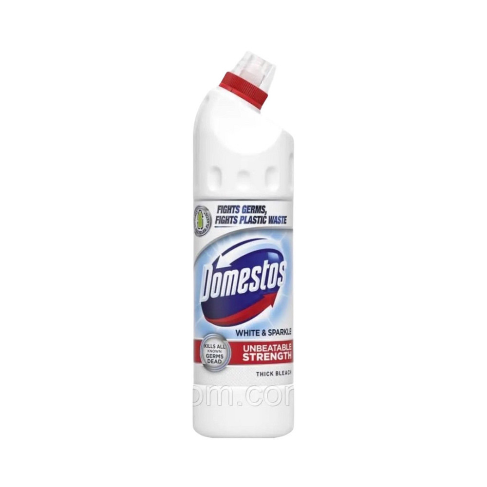 Domestos White & Sparkle Средство для чистки и дезинфекции унитаза Cияющий белый 750 мл Виноградов - изображение 1