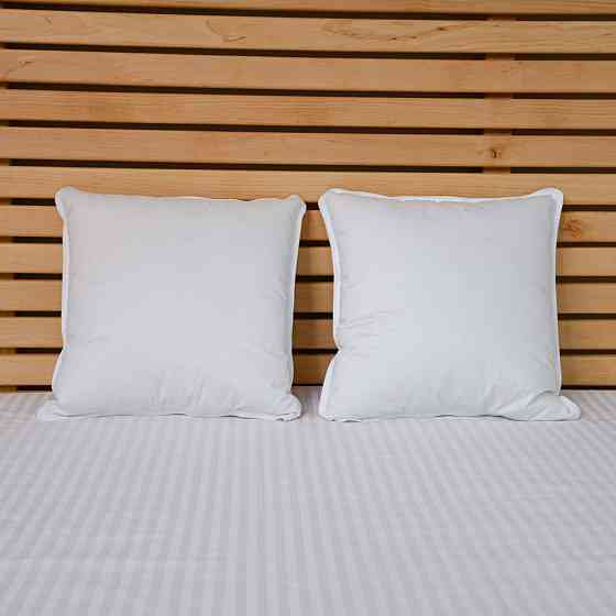 Подушка пухова YouStar 20% пух 80% перо Тік - пружна 60x60 см (Білий) Суми