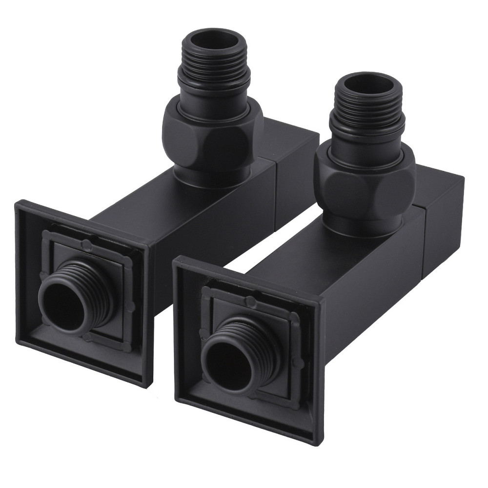Набор Кран полуоборотный угловой с американкой SOLOMON LUX 1/2″ CUBE BLACK 8888 (1уп) Киев - изображение 5