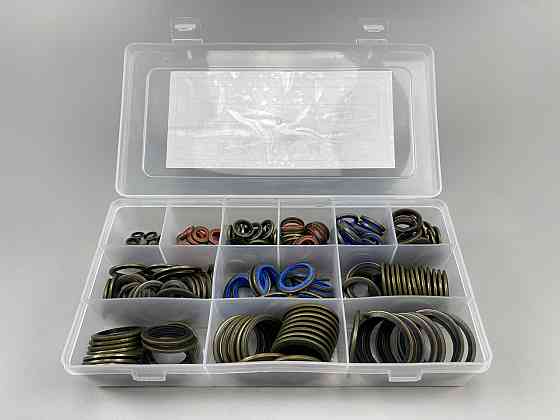 Набір шайб із гумовими кільцями (245 шт.) для будь-якої гідравліки. (12 різновидів; від М6 до М30) Мукачево