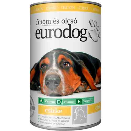 Корм вологий EuroDog Poultry для собак шматочки в желе з птицею 415 г Киев