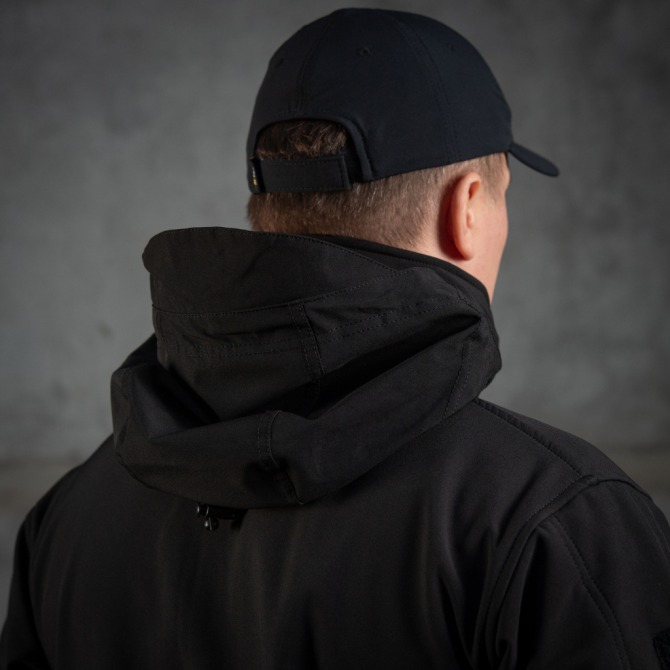 Армейская мужская куртка с капюшоном Soft Shell Черный, XXL Винница - изображение 5
