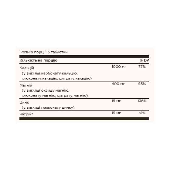 Кальций Магний Цинк Solgar Calcium Magnesium Plus Zinc - 250 tabs Луцк