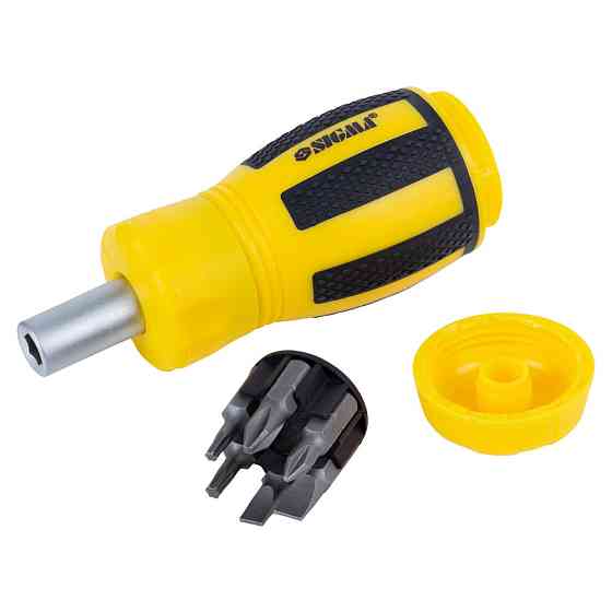Отвертка с реверсом MINI + биты 6шт CrV SIGMA (4001811) Ровно