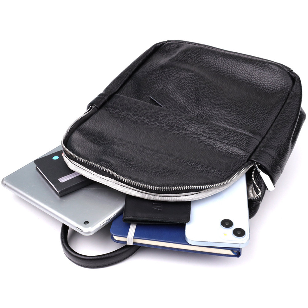 Жіночий рюкзак з натуральної шкіри Vintage 23060 Чорний Київ - фото 8