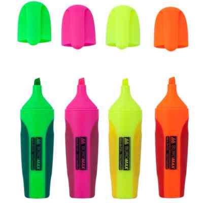 Набір маркерів Buromax highlighter pen, NEON, chisel tip, SET 4 colors (BM.8904-84) Вінниця