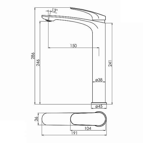 Змішувач для раковини високий IMPRESE PERLA хром Київ