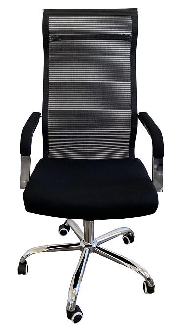 Офісне крісло керівника Tehforward Afina хром Anyfix Чорний Київ - фото 2