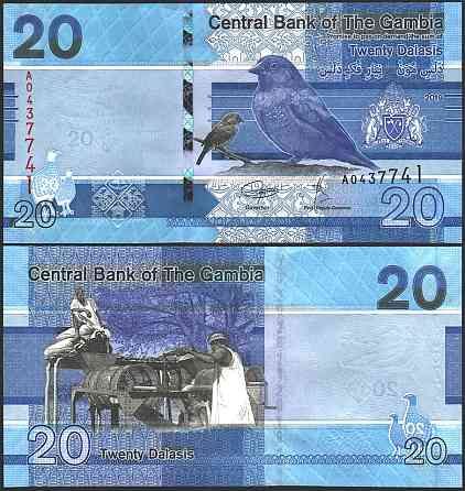 Gambia Гамбія - 20 Dalasis 2019 UNC Полтава