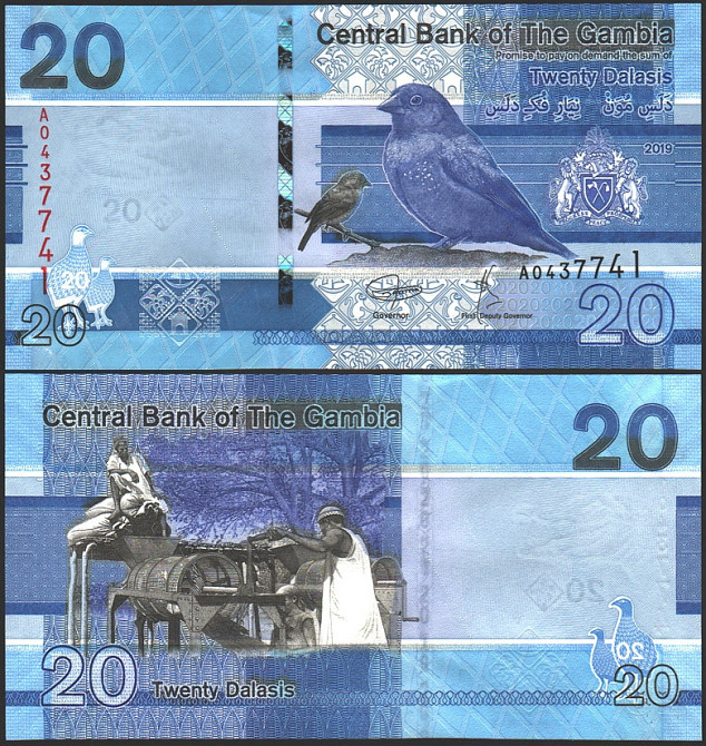 Gambia Гамбія - 20 Dalasis 2019 UNC Полтава - фото 1