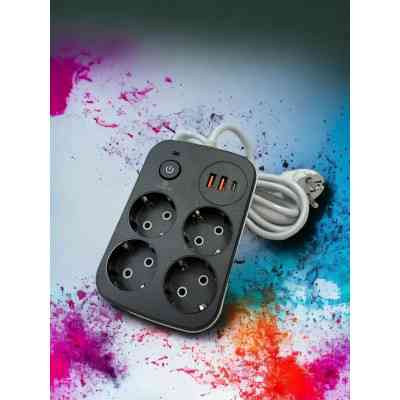 Сетевой фильтр питания XoKo XK-SP-4-2-1-BK Винница