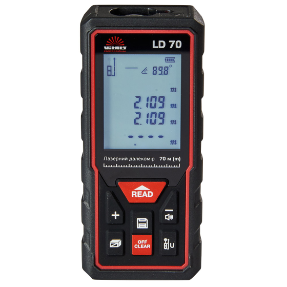 Професійний лазерний далекомір Vitals Professional LD 70: 70м електронна лазерна рулетка (162518) Київ