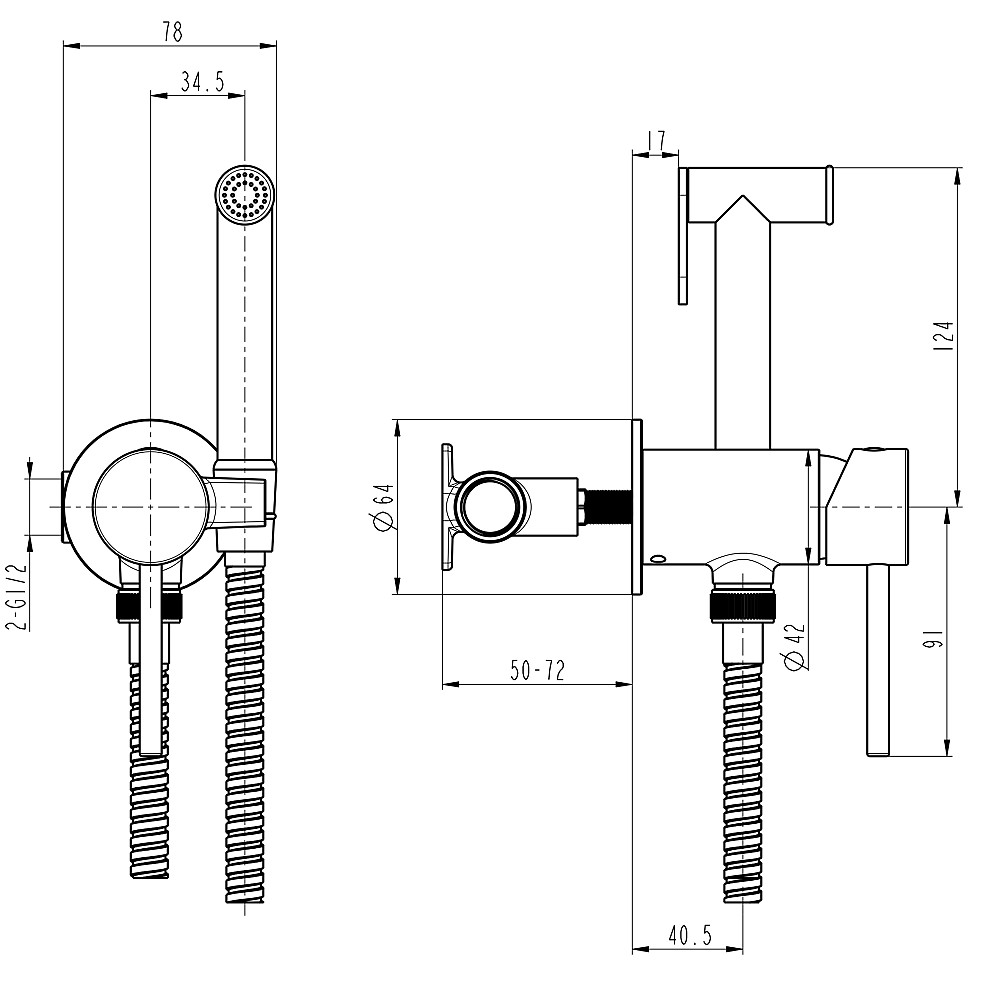 Змішувач гігієнічний TOPAZ LOFT TLF 32106-H39-C Тернополь - изображение 12
