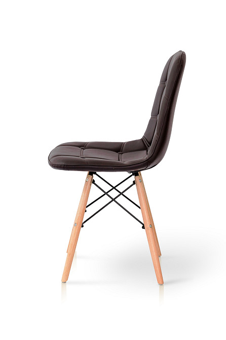 Стілець ДЖАСТІН, шкірзам темн. шоколад Киев - изображение 4