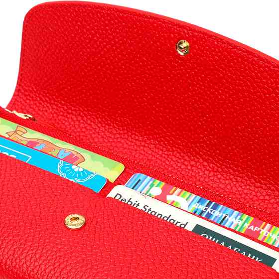 Яркий женский кошелек с монетницей на молнии из натуральной кожи Tony Bellucci 21969 Красный Киев