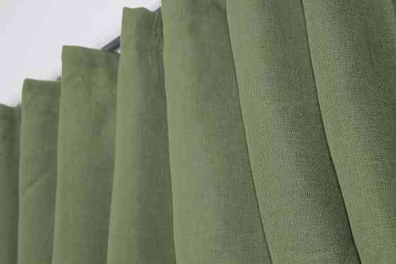 Кухонные шторы VR-Textil № 073к с ламбрекеном и подхватами розово-золотистый с оливковым 270х170 см (52-0382) Киев