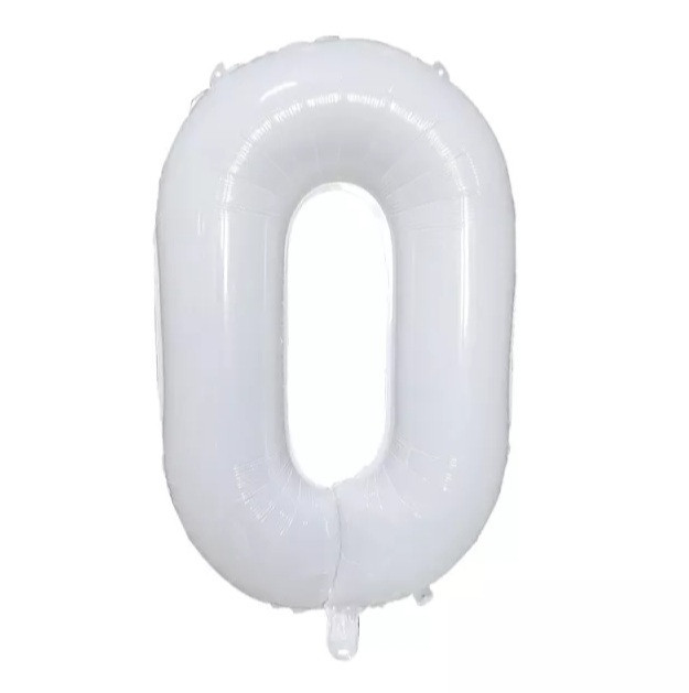 Шарик цифра 0 праздничная 32 дюйма белый Киев - изображение 1