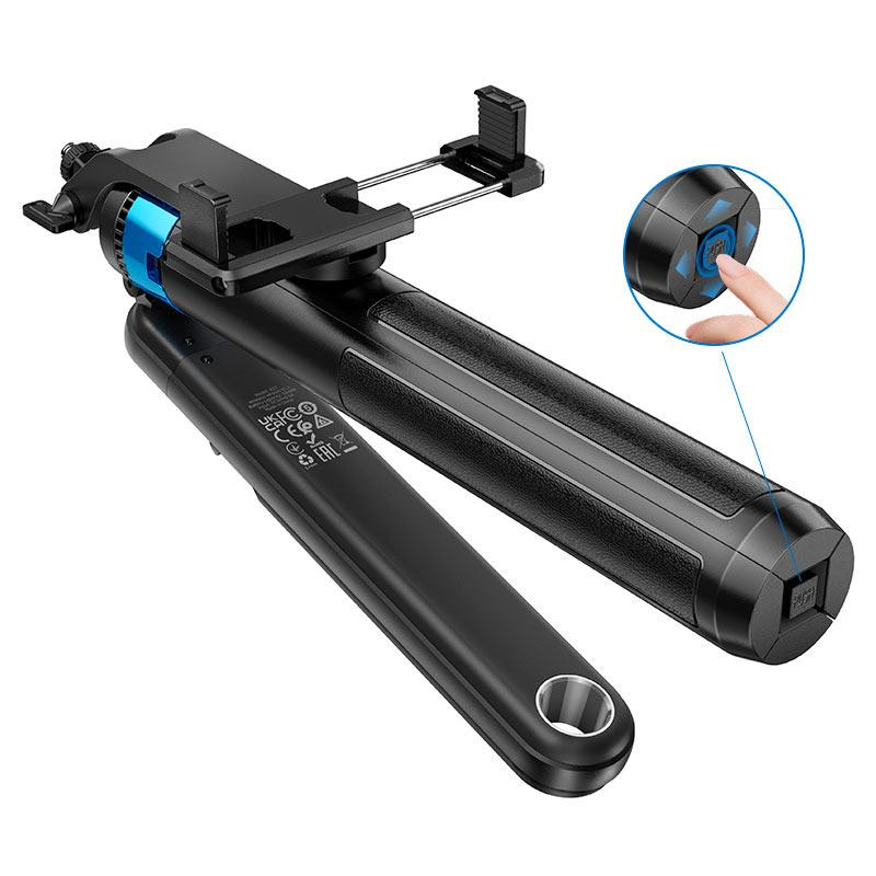 Селфі-монопод HOCO K22 Handy aluminum alloy anti-shake live broadcast holder Black Киев - изображение 7