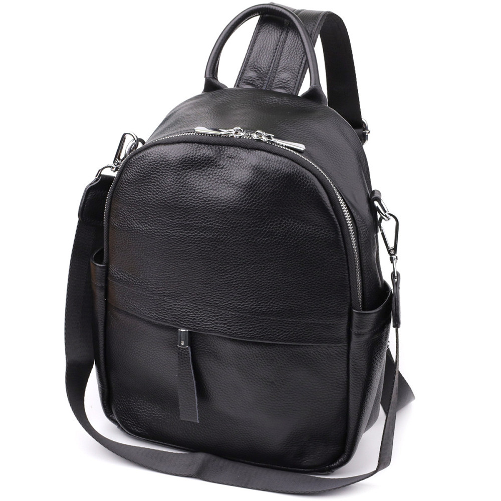 Жіночий рюкзак з натуральної шкіри Vintage 23060 Чорний Київ - фото 1