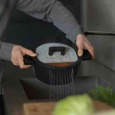 Кухонна Каструля з кришкою 5 літрів Fiskars "Hard Face" (1052228) Алюміній Нововолинськ