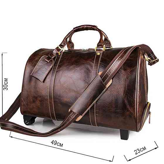 Сумка дорожная Vintage 14254 на колесах Коричневая Киев