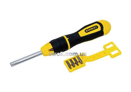 Викрутка реверсивна STANLEY "Multibit" : тріщатка, насадки 10 (Набір/Шт) Одеса