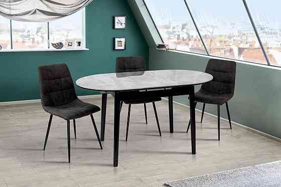 Стіл Тітан 110/140*75, чорний/керам бетон Киев