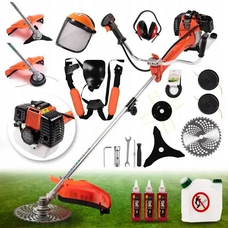 Профессиональный бензиновый триммер MJ-196 5.2 кВт с технологией RedVib, для скашивания травы и кустов Одесса - изображение 1