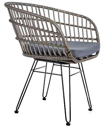 Садове крісло Jam Ротанг Сіро-чорний Київ