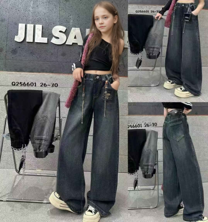 Джинсы Baggy для девочки  темно-синие на 8,9 лет Николаев