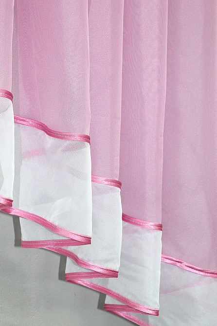 Кухонный комплект VR-Textil № 062к шторка с ламбрекеном розовый с белым 200х170 см (50-862) Киев - изображение 4