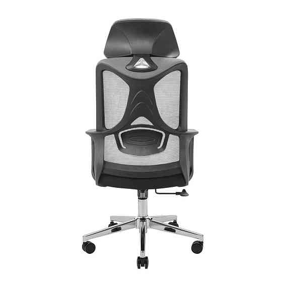 Офісне крісло керівника Monero Хром M1 Tilt Чорно-сірий Київ
