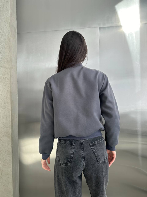 Жіноча кофта бомбер Графітовий L Харків - фото 3