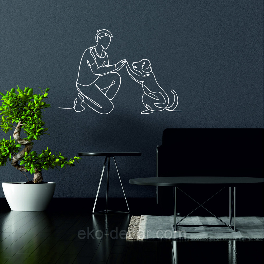 Декоративное настенное Панно «Домашний питомец» Декор на стену 50*34 см, Белый Киев - изображение 2